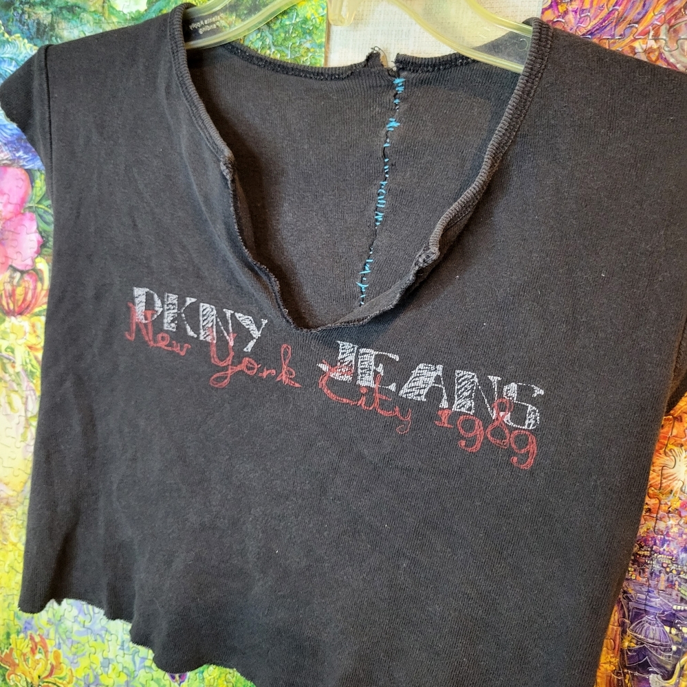 Altered Goth/Punk Cut Crop Top